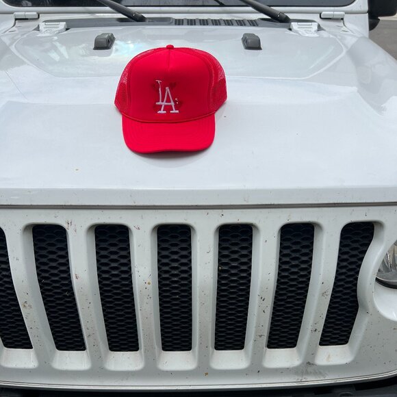 LA Red Embroidered Trucker hat - Picture 1 of 3